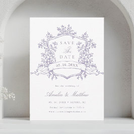 Klassische Hochzeit mit Lavendel im Blumengarten Save The Date