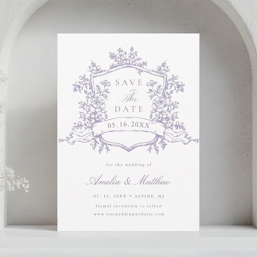 Klassische Hochzeit mit Lavendel im Blumengarten Save The Date