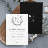 Klassische Hochzeit mit Vintagem Wappen Einladung