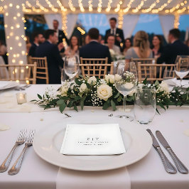 Klassische Hochzeit Napkins mit einfachem Text Serviette