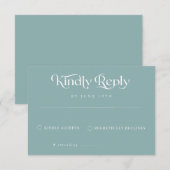 Klassische Hochzeit RSVP Karte (Vorne/Hinten)