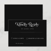 Klassische Hochzeit RSVP Karte (Vorne/Hinten)