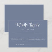 Klassische Hochzeit RSVP Karte (Vorne/Hinten)