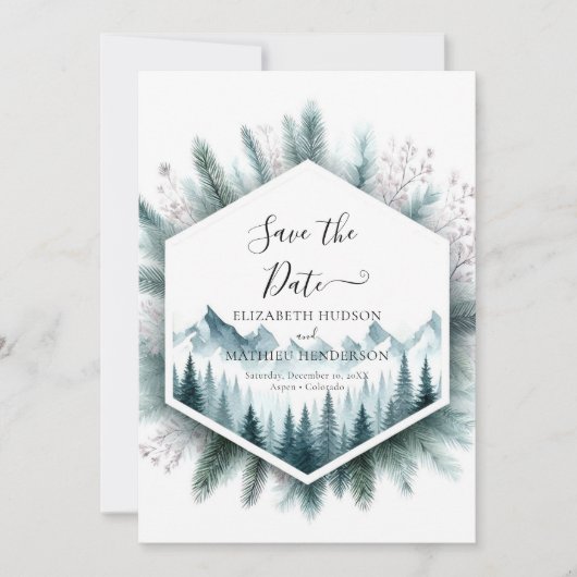 Klassische Hochzeit Save The Date (Vorderseite)