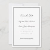 Klassische Hochzeit Save The Date (Vorderseite)