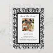 Klassische Hochzeit speichern das Datum Ankündigungspostkarte (Vorne/Hinten)