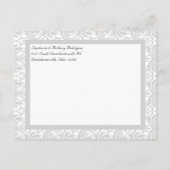 Klassische Hochzeit speichern das Datum Ankündigungspostkarte (Rückseite)