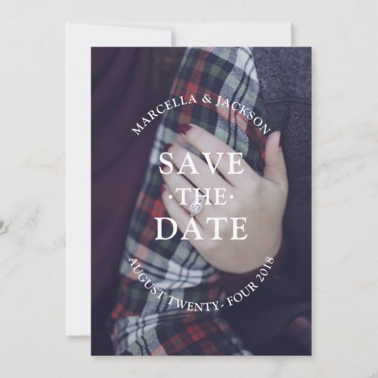 Klassische Hochzeit speichern das Datum Save The Date (Vorderseite)