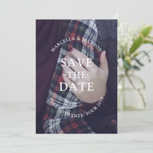 Klassische Hochzeit speichern das Datum Save The Date (Stehend Vorderseite)