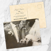 Klassische Hochzeit Vintagen Fotos Einladungspostkarte