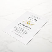 Klassische Hochzeit von Goldkalligraphie Folieneinladung (Gedreht)