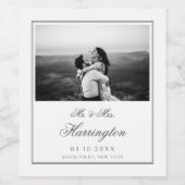 Klassische Hochzeit Weinetikett (Einzelnes Label)