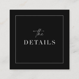 Klassische Hochzeitdetails - Scan QR-Code-Karte Quadratische Visitenkarte