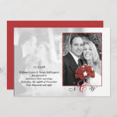 Klassische Hochzeitsankündigung Einladung (Vorne/Hinten)