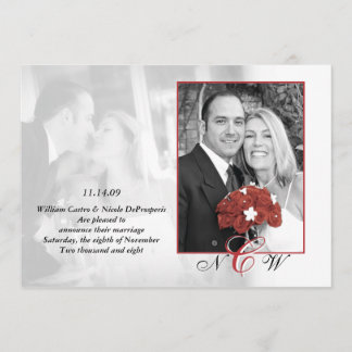 Klassische Hochzeitsankündigung Einladung