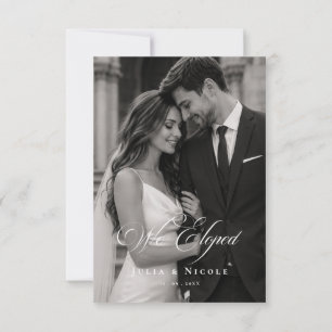 Klassische Hochzeitsankündigung mit Wir Verlobten Einladung