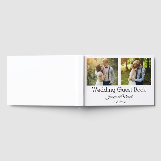Klassische Hochzeitscollage mit klassischem Foto Gästebuch (Voll)