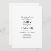 Klassische Hochzeitseinladung (Vorne/Hinten)