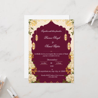 Klassische Hochzeitseinladung Einladung