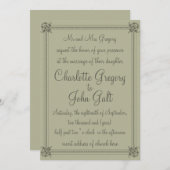 Klassische Hochzeitseinladung Einladung (Vorne/Hinten)