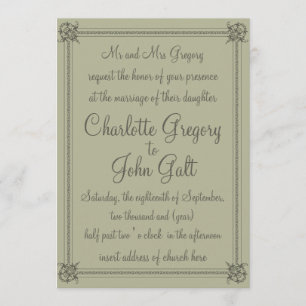 Klassische Hochzeitseinladung Einladung
