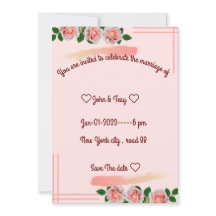 klassische Hochzeitseinladung