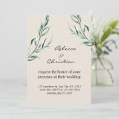 klassische Hochzeitseinladung Einladung (Stehend Vorderseite)