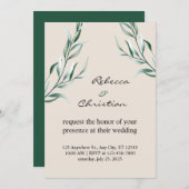 klassische Hochzeitseinladung Einladung (Vorne/Hinten)