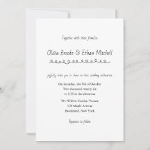 Klassische Hochzeitseinladung mit Typografie