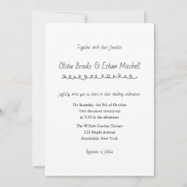 Klassische Hochzeitseinladung mit Typografie Einladung