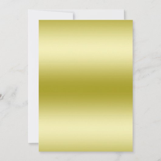 Klassische Hochzeitsempfehlung mit Gold & Rings Einladung (Rückseite)