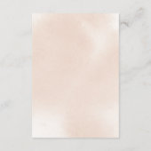 Klassische Hochzeitsempfehlung mit rosa Rose Begleitkarte (Rückseite)