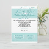 Klassische Hochzeitsfeier Einladung (Stehend Vorderseite)