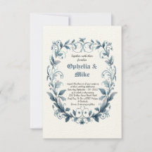 Klassische Hochzeitsfeier mit Blumenbeeren Einladu