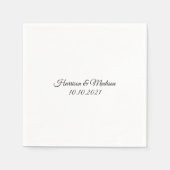 Klassische Hochzeitsfeier mit Sonderschrift Serviette (Vorderseite)