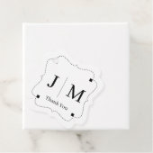 Klassische Hochzeitsgrenze mit Monogramm Linie Geschenkanhänger (Beispiel)