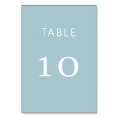 Klassische Hochzeitskarte in dunkelblau Tischnummer (Rückseite)