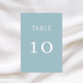 Klassische Hochzeitskarte in dunkelblau Tischnummer
