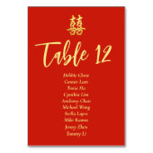 Klassische Hochzeitskarte Tischnummer (Vorderseite)