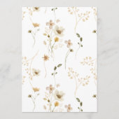 Klassische Hochzeitskur von Wildblume-Pampas Einladung (Rückseite)