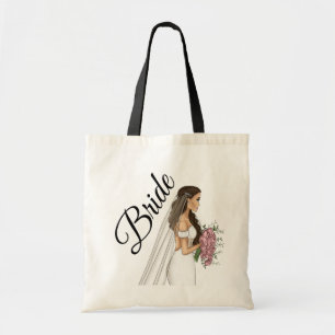 Klassische Hochzeitsmode-Illustration Braut Tragetasche