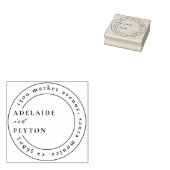 Klassische Hochzeitsnamen & Round-Rücksendeadresse Gummistempel (Stempel)