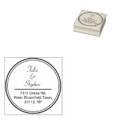 Klassische Hochzeitsnamen & Round-Rücksendeadresse Gummistempel (Stempel)
