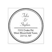 Klassische Hochzeitsnamen & Round-Rücksendeadresse Gummistempel (Prägung)