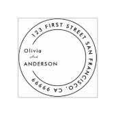Klassische Hochzeitsnamen und runder Rücksendeadre Gummistempel (Prägung)