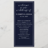 Klassische Hochzeitsprogramme für die Marine Programm (Vorderseite)