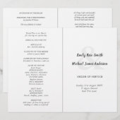 Klassische Hochzeitsprogrammordnung - Blk/Was (Vorne/Hinten)