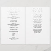 Klassische Hochzeitsprogrammordnung - Blk/Was (Rückseite)