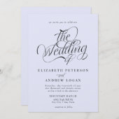 Klassische Hochzeitsschrift Einladung (Vorne/Hinten)