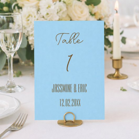 Klassische Hochzeitstischnummernkarten Tischnummer